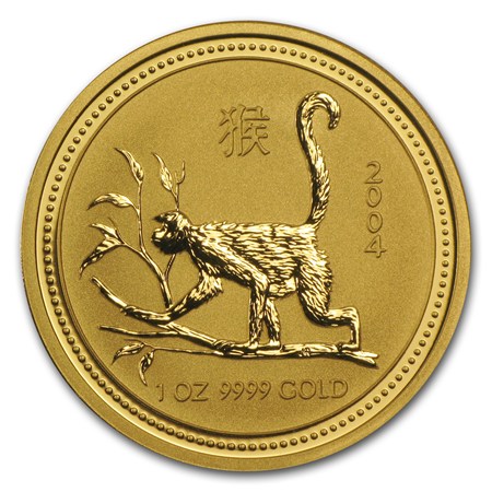 Buy 2004 Australia 1 oz Gold Lunar Monkey BU (Series I) | APMEX