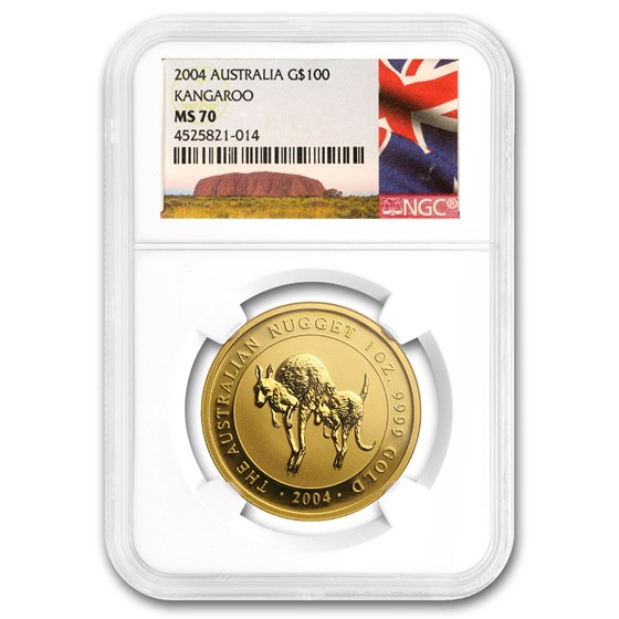 2004 Australia 1 oz Gold Nugget MS-70 NGC 2004 Australia 1 oz Gold Nugget MS-70 NGC