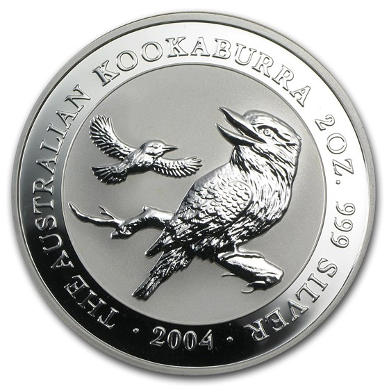 2004 Australia 2 oz Silver Kookaburra BU