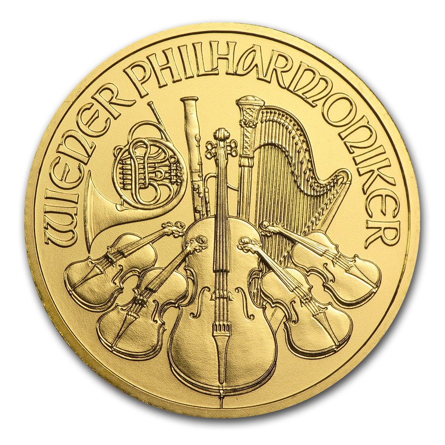 2004 Austria 1/2 oz Gold Philharmonic BU