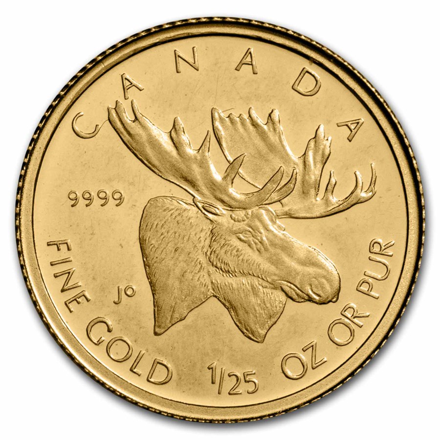 2004 Canada 1/25 oz Gold Majestic Moose (Coin Only)