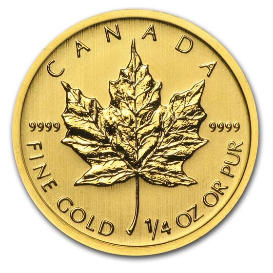 2004 Canada 1/4 oz Gold Maple Leaf BU