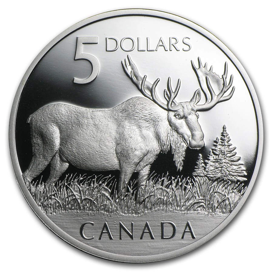 Buy 2004 Canada 1 oz Silver Moose Coin and Stamp Set (w/Box & COA) | APMEX