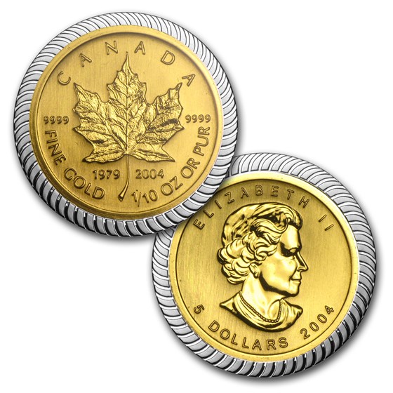 Buy 2004 Canada 6-Coin Gold Maple Leaf Bimetallic Set (w/Box) | APMEX