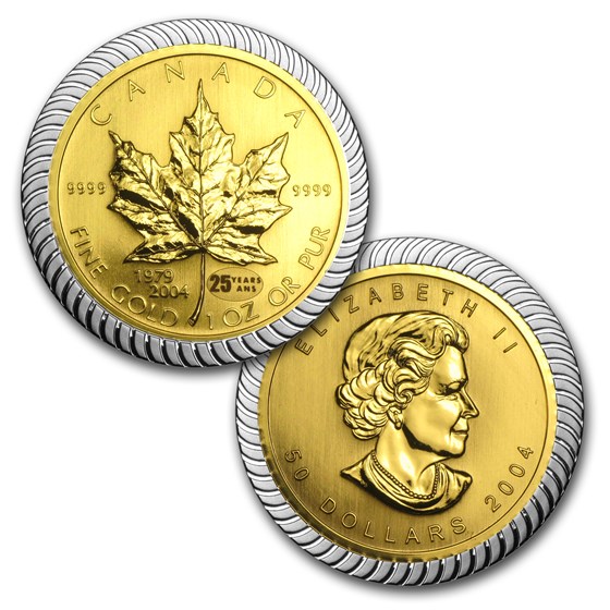Buy 2004 Canada 6-Coin Gold Maple Leaf Bimetallic Set (w/Box) | APMEX