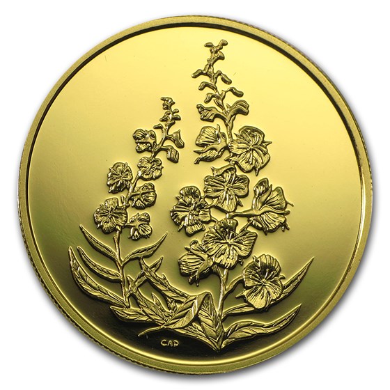 2004 Canada Gold $350 Fireweed .99999 Proof (w/Box & COA) 2004 Canada Gold $350 Fireweed .99999 Proof (w/Box & COA)
