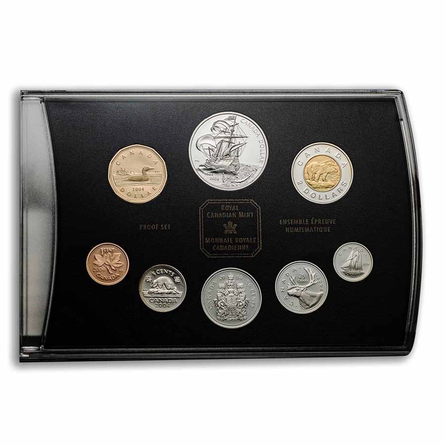 2004 Canada Silver Dollar 8-Coin First French Settlers Proof Set