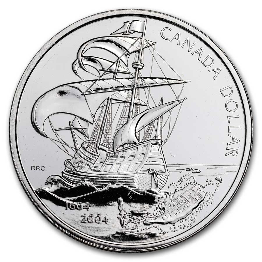 2004 Canada Silver Dollar BU (First French Settlement)