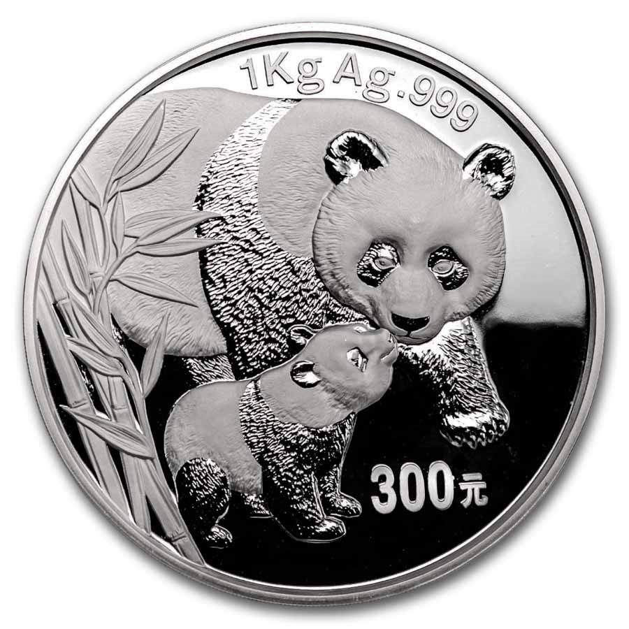 2004 China 1 kilo Silver Panda Proof (w/Box & COA) Dmg Capsule