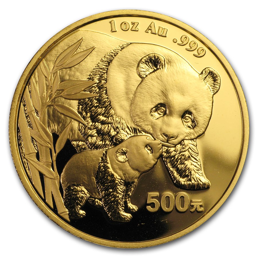 2004 China 1 oz Gold Panda BU (In Capsule)