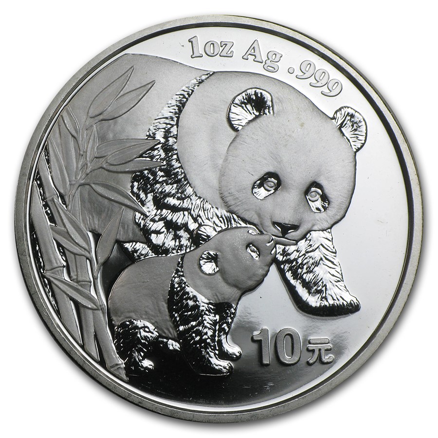 2004 China 1 oz Silver Panda BU (In Capsule)