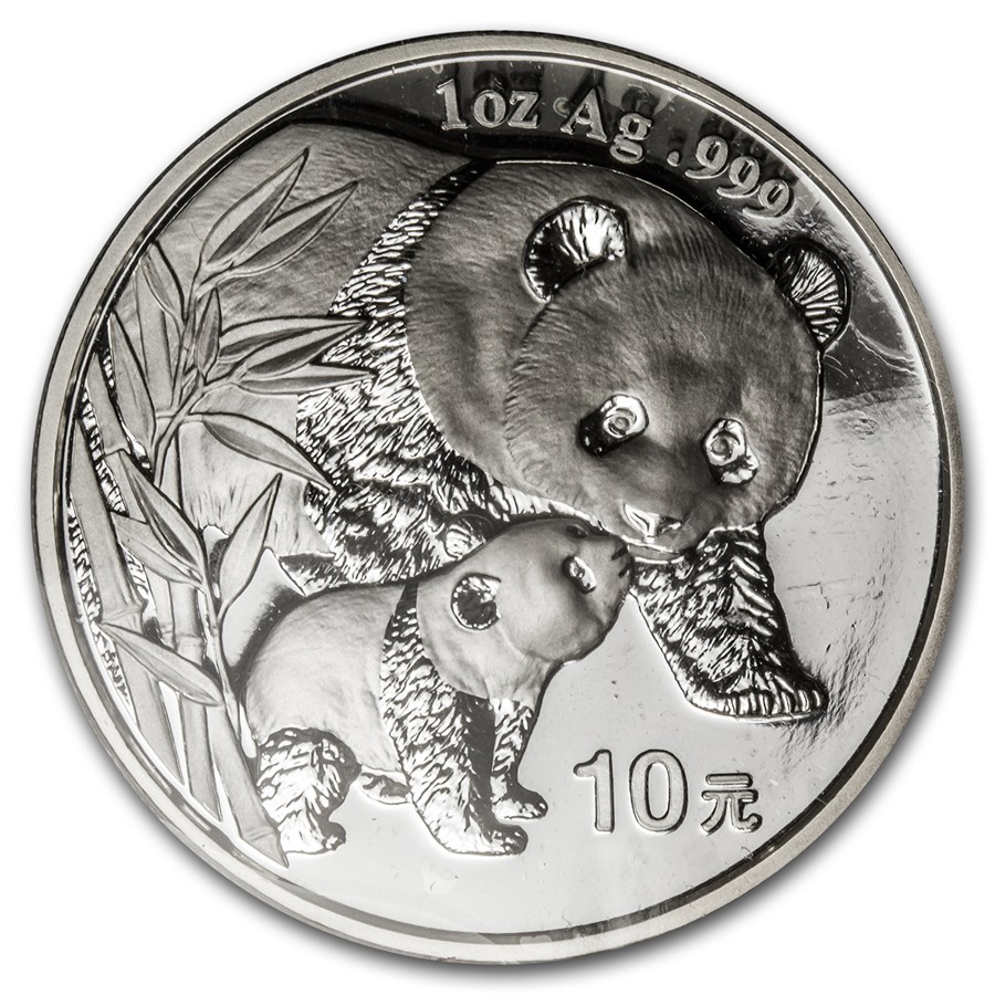2004 China 1 oz Silver Panda BU (Sealed)
