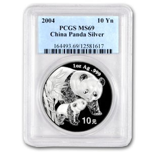 2004 China 1 oz Silver Panda MS-69 PCGS 2004 China 1 oz Silver Panda MS-69 PCGS