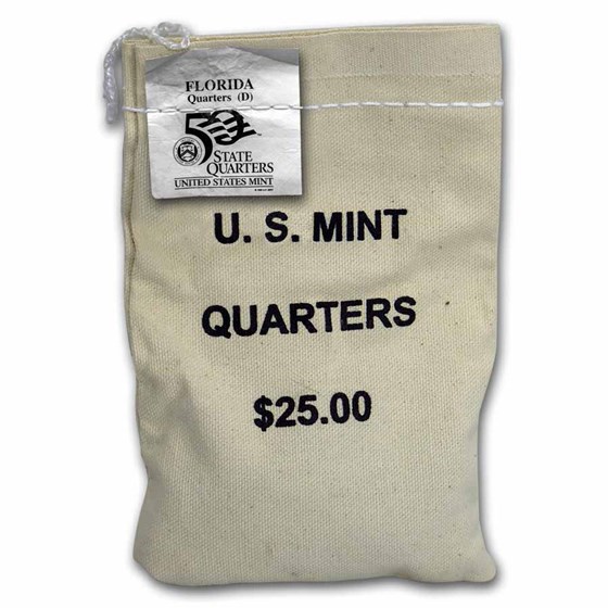 2004-D Florida State Quarter $25 Sealed Mint Bag BU 2004-D Florida State Quarter $25 Sealed Mint Bag BU