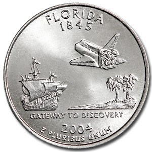 2004-D Florida State Quarter BU 2004-D Florida State Quarter BU