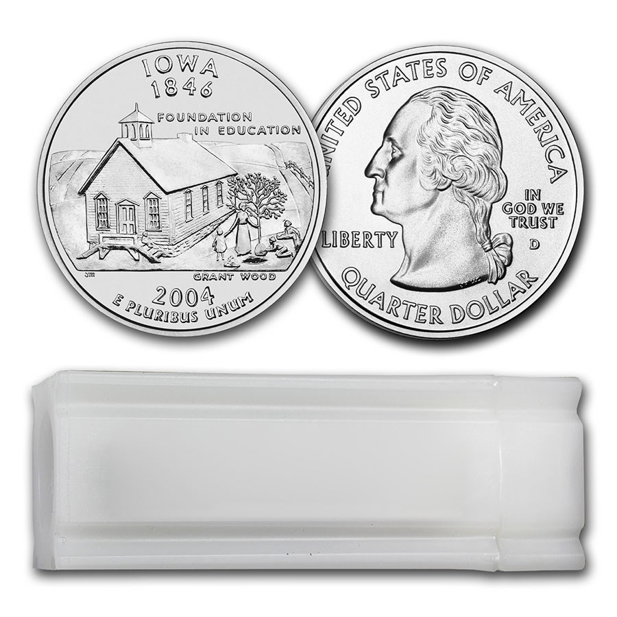 2004-D Iowa Statehood Quarter 40-Coin Roll BU