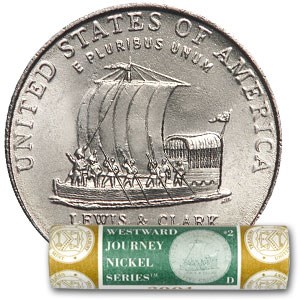 2004-D Keelboat Nickel 40-coin Mint Wrapped Roll BU