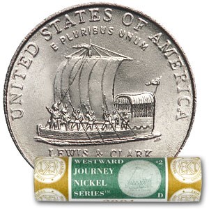 2004-D Keelboat Nickel 40-coin Mint Wrapped Roll BU 2004-D Keelboat Nickel 40-coin Mint Wrapped Roll BU
