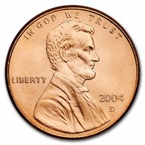 2004-D Lincoln Cent BU (Red)