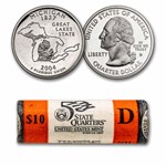 2004-D Michigan Statehood Quarter 40-Coin Roll BU (Mint Wrapped)