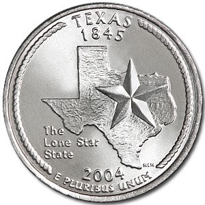 2004-D Texas State Quarter BU