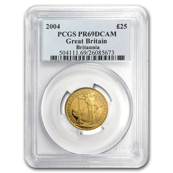 2004 Great Britain 1/4 oz Proof Gold Britannia PR-69 PCGS 2004 Great Britain 1/4 oz Proof Gold Britannia PR-69 PCGS