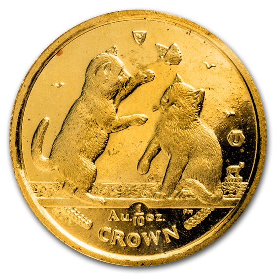 2004 Isle of Man 1/10 oz Gold Tonkinese Cat BU 2004 Isle of Man 1/10 oz Gold Tonkinese Cat BU