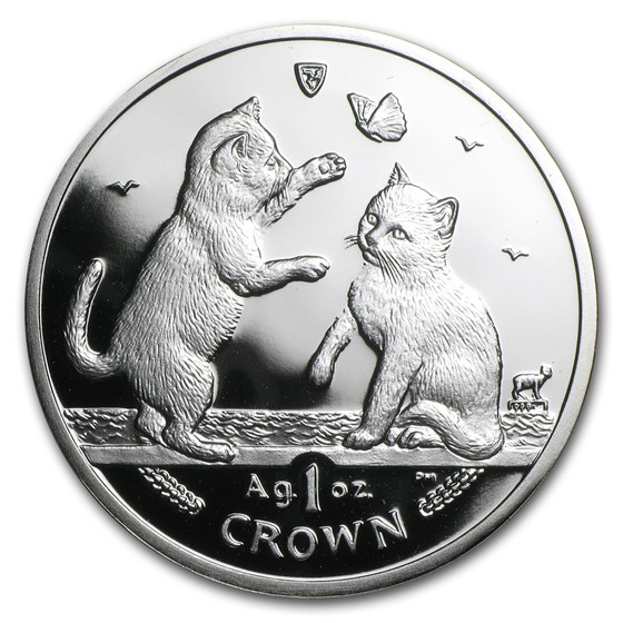 2004 Isle of Man 1 oz Silver Tonkinese Kittens Proof 2004 Isle of Man 1 oz Silver Tonkinese Kittens Proof