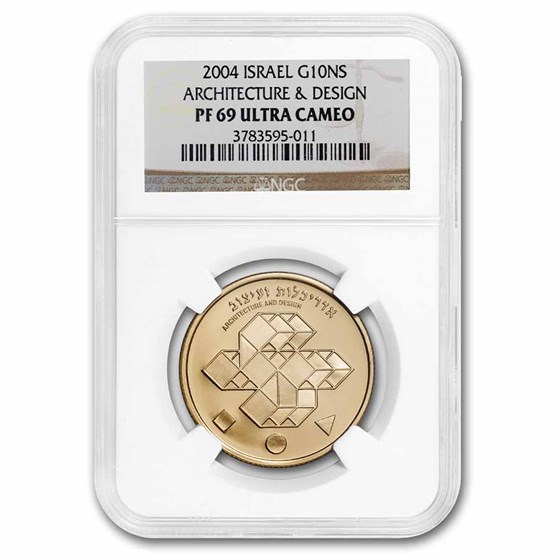 2004 Israel 1/2 oz Gold Architecture & Design PF-69 NGC 2004 Israel 1/2 oz Gold Architecture & Design PF-69 NGC