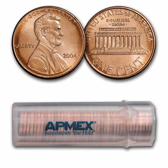 2004 Lincoln Cent 50-Coin Roll BU