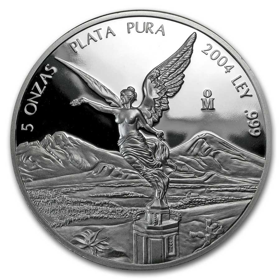 2004 Mexican 5 oz Silver Libertad Proof (In Capsule)