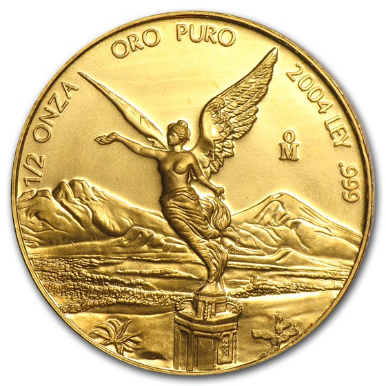 2004 Mexico 1/2 oz Gold Libertad BU 2004 Mexico 1/2 oz Gold Libertad BU