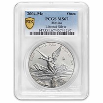 Buy 2004 Mexican 1 oz Silver Libertad MS-67 PCGS | APMEX