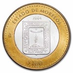2004 Mexico Bimetallic 100 Pesos Morelos BU (1st Edition)