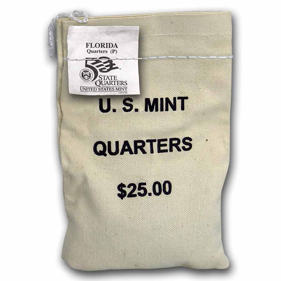 2004-P Florida State Quarter $25 Sealed Mint Bag BU