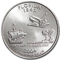 Buy 2004 P Florida State Quarter Bu Coin Online 50 State Quarters 1999 2009 Apmex Us Mint