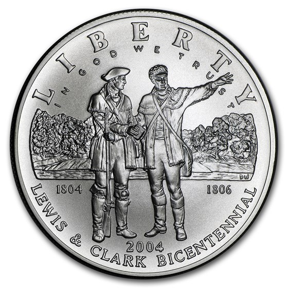 2004-P Lewis & Clark Bicentennial $1 Silver Commem BU (Box & COA) 2004-P Lewis & Clark Bicentennial $1 Silver Commem BU (Box & COA)