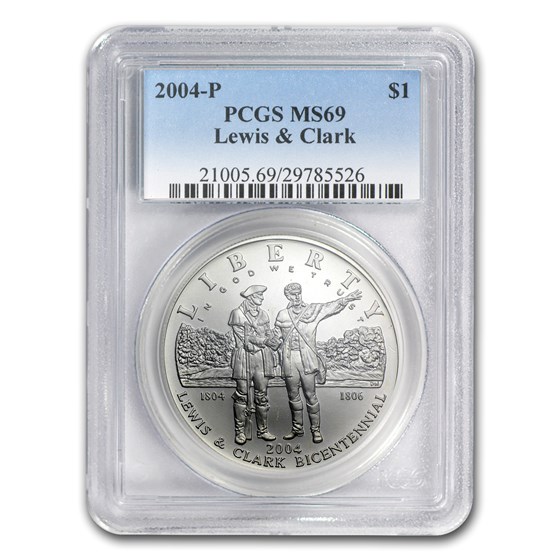 2004-P Lewis & Clark Bicentennial $1 Silver Commem MS-69 PCGS
