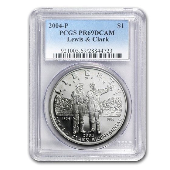 2004-P Lewis & Clark Bicentennial $1 Silver Commem PR-69 PCGS 2004-P Lewis & Clark Bicentennial $1 Silver Commem PR-69 PCGS