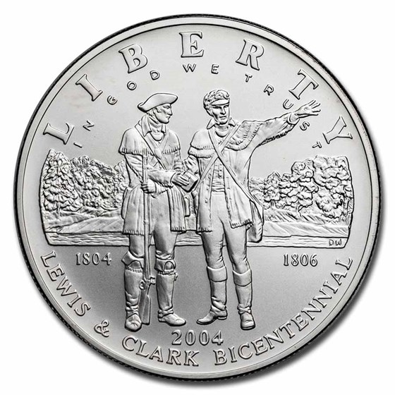 2004-P Lewis & Clark Bicent'l $1 Silver Commem BU (Capsule only) 2004-P Lewis & Clark Bicent'l $1 Silver Commem BU (Capsule only)