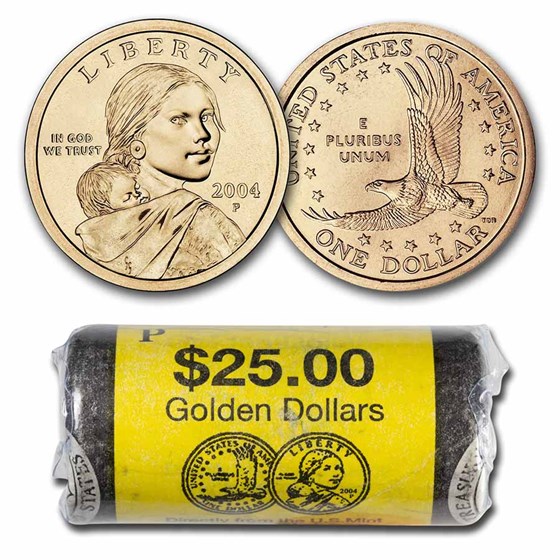 Buy 2004P Sacagawea Dollar (25Coin Mint Roll) BU APMEX