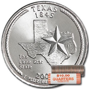 2004-P Texas Statehood Quarter 40-Coin Roll BU 2004-P Texas Statehood Quarter 40-Coin Roll BU