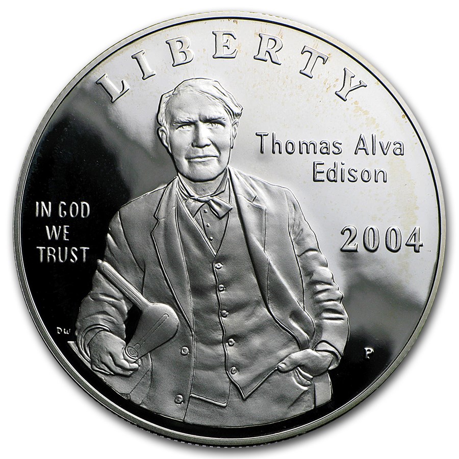 2004-P Thomas Edison $1 Silver Commem Proof (Capsule only)