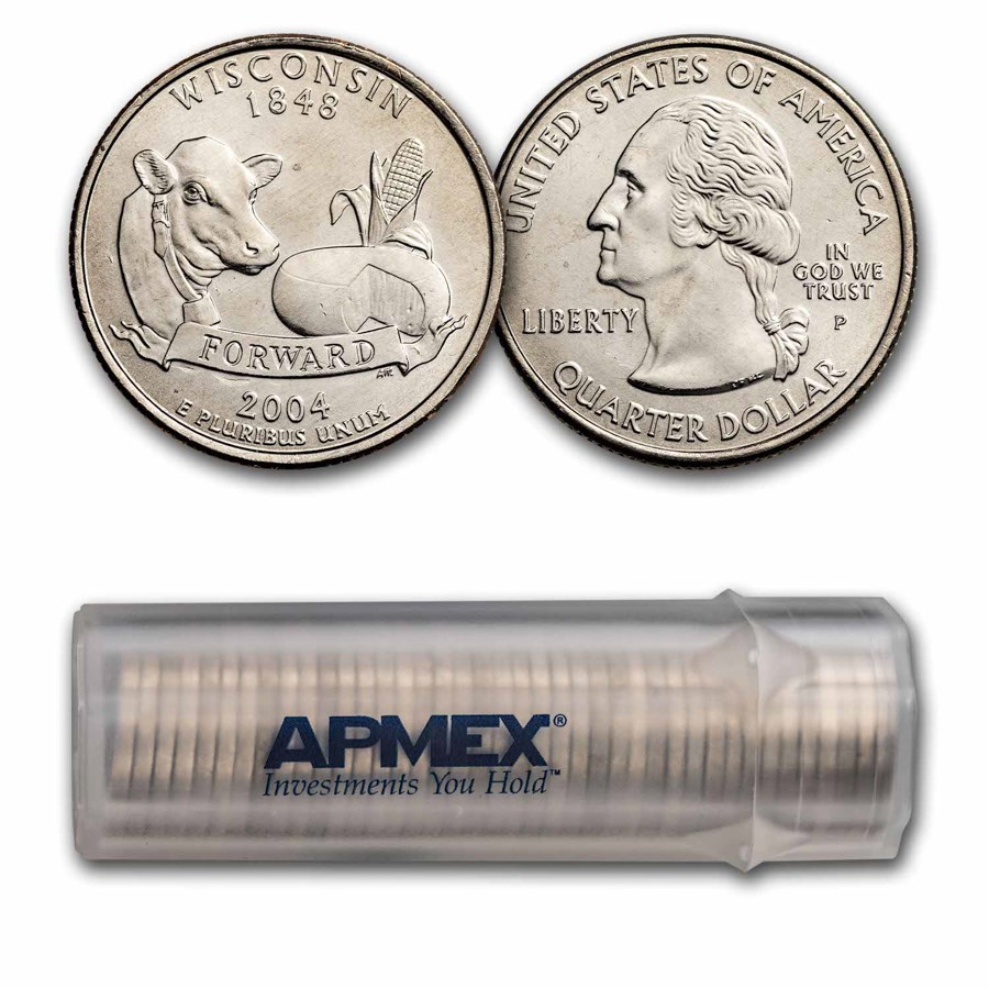 2004-P Wisconsin Statehood Quarter 40-Coin Roll