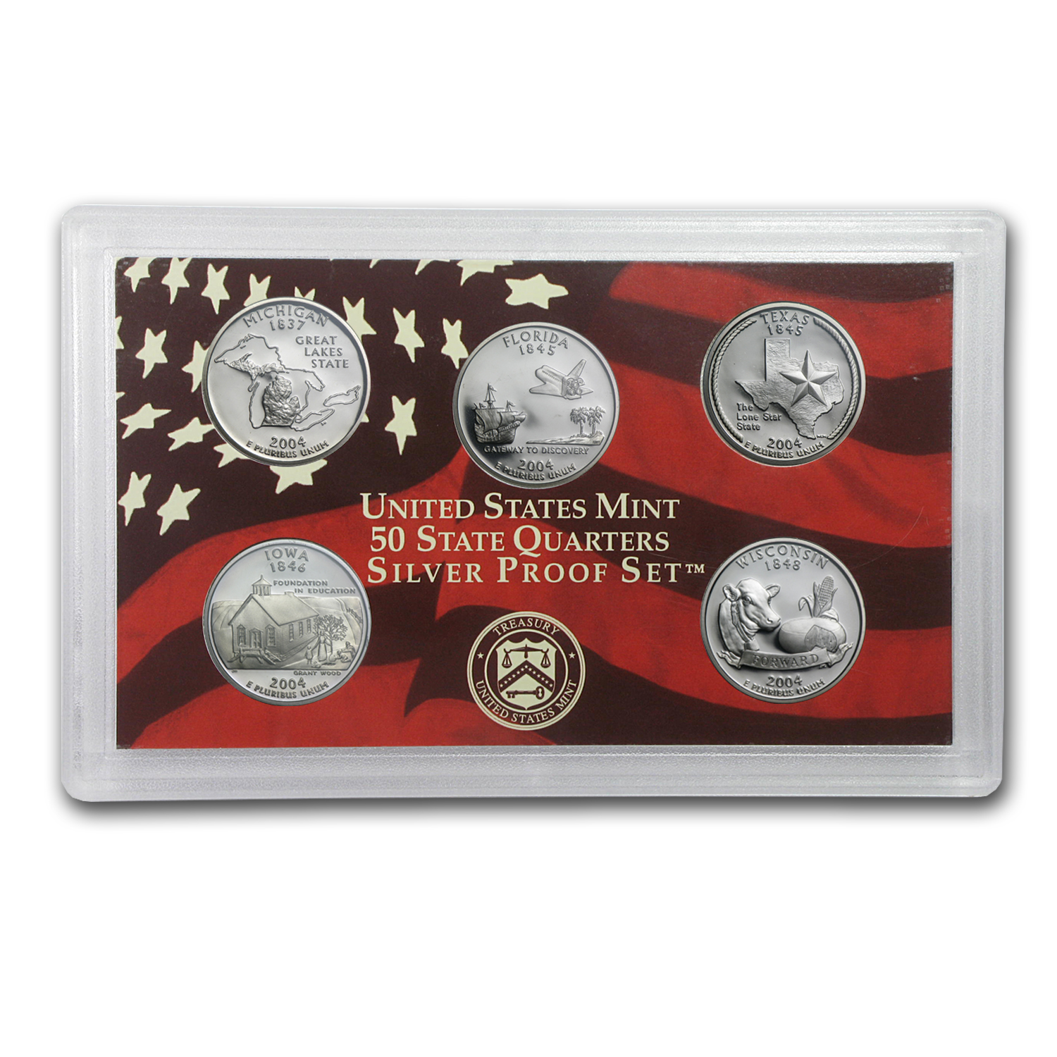 2004 50 State Silver Quarters Proof Set U.S. Mint | APMEX