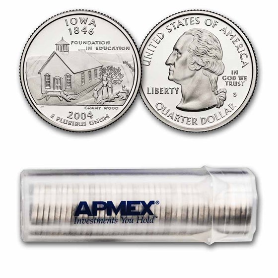 2004-S Iowa State Quarter Gem Proof 40-Coin Roll