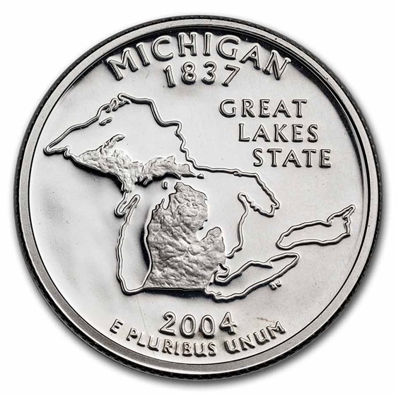 2004-S Michigan State Quarter Gem Proof (Silver) 2004-S Michigan State Quarter Gem Proof (Silver)