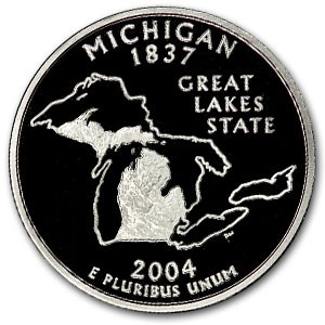 2004-S Michigan State Quarter Gem Proof 2004-S Michigan State Quarter Gem Proof