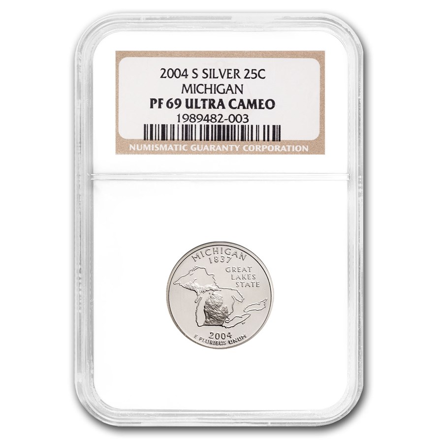 2004-S Michigan State Quarter PF-69 UCAM NGC (Silver)