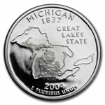 2004-S Michigan Statehood Quarter 40-Coin Roll Proof (Silver)